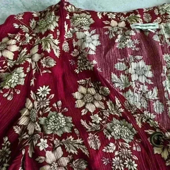 American Eagle AE Floral Long Sleeve Dress Boho southwestern tribal print Fall - Picture 6 of 16